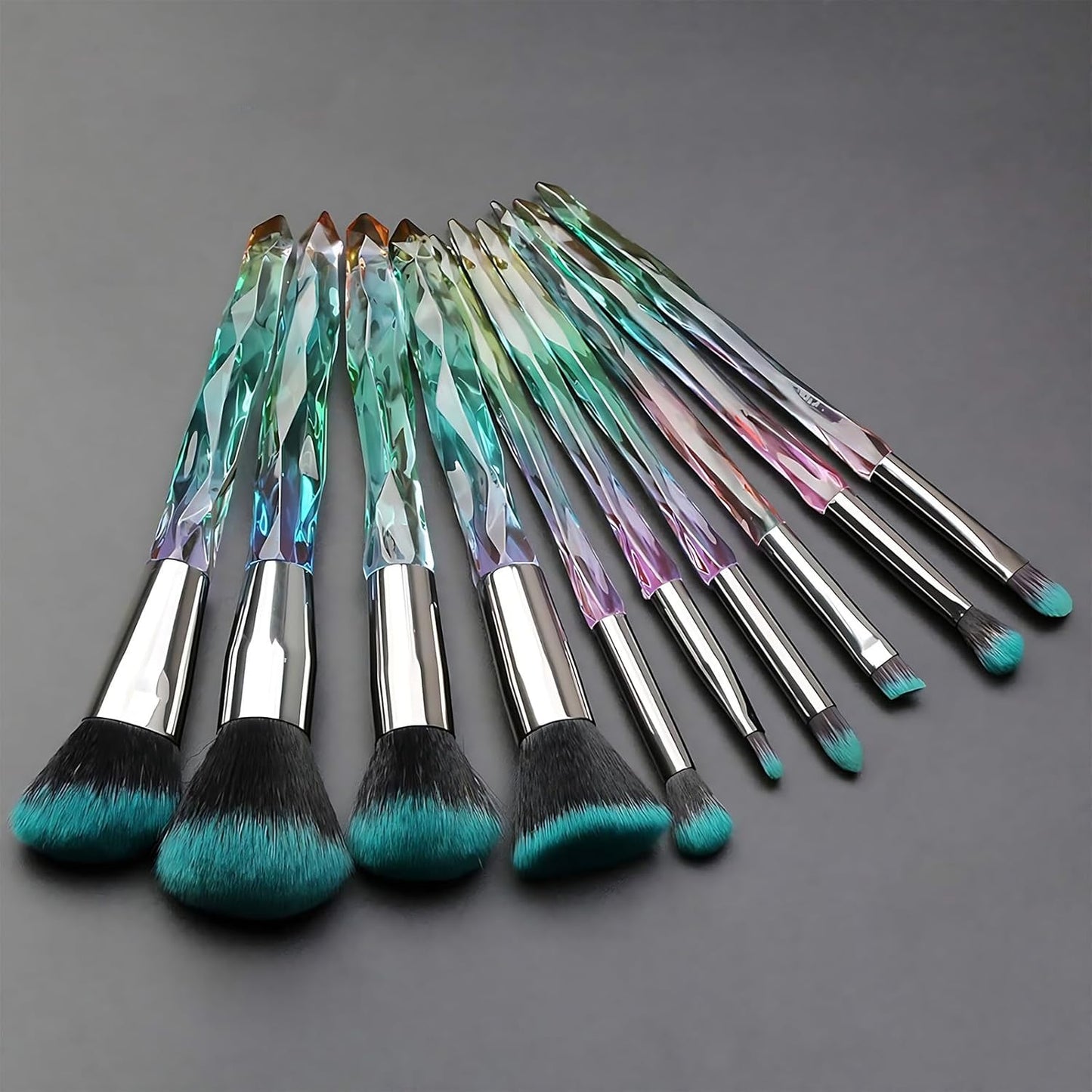 Makeup Brushes Set, 10PCS Crystal Makeup Brushes